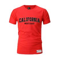 Camiseta Masculina Básica Estampada Premium 100% algodão - California