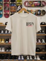 Camiseta Masculina Basica Evangélica Risen Algodão Premium Camisa Regular Fit Suave Culto Fé Igreja