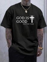 Camiseta Masculina Basica Inspiradora Estampada Jesus Fé Camiseta Masculina Basica Inspiradora Estampada Jesus Fé