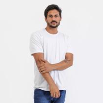 Camiseta Masculina Básica Lisa Slim Fit 100% Algodão Premium