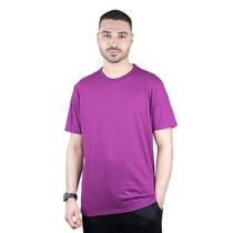 Camiseta masculina basica lisa violeta