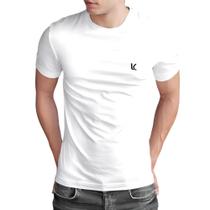 Camiseta Masculina Básica Luck Slim Fit Gola Redonda Treino Exercícios Corrida Esportes
