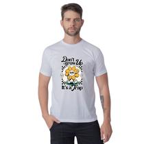 Camiseta Masculina Básica Manga Curta Baby look Estampa Exclusiva Dont Wourry Moda Premium