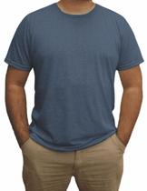 Camiseta masculina básica mescla marinho