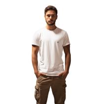 Camiseta Masculina Básica Neutra Algodão Fio 30.1 Penteado Malha Premium