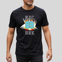 Camiseta Masculina Básica Nova York Pop Art Algodão Penteado Casual Streetwear Regular Fit Urbano Estiloso Criativo Premium