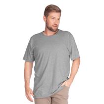 Camiseta Masculina Básica Plus Size Comfort Cinza