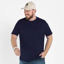 Camiseta Masculina Básica Plus Size Comfort Marinho