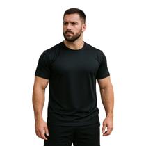 Camiseta Masculina Básica Poliéster Lisa Tradicional Treino