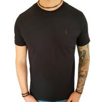Camiseta Masculina Básica Preta Slim Fit M Algodão Biotwo Camiseta Masculina Básica Preta Slim Fit M Algodão Biotwo