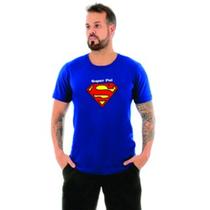 Camiseta Masculina Basica Super Pai TechMalhas lembrancinha de Dia dos Pais P ao G3