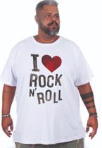 Camiseta Masculina Basica TechMalhas I Love Rock Roll G1 a G3