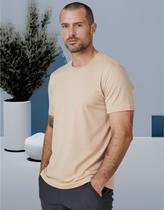Camiseta masculina básica tecnológica daily modal antiodor burg bege tamanho:p Camiseta masculina básica tecnológica daily modal antiodor burg bege tamanho:p