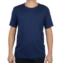 Camiseta Masculina Básico.Com Tech Modal Azul Marinho - 1021 Camiseta Masculina Básico.Com Tech Modal Azul Marinho - 1021