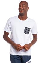 Camiseta Masculina Bolso Frontal Metasports Polo Wear Branco