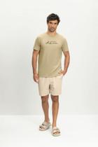 Camiseta masculina bordada Essendi -BEGE Camiseta masculina bordada Essendi -BEGE