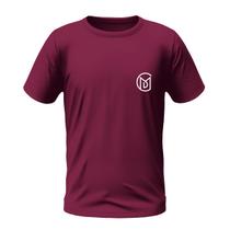 Camiseta Masculina Bordada Vinho 100% Algodão Premium