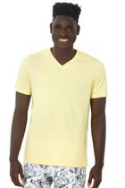 Camiseta Masculina Bordado Cinza Polo Wear Amarelo Médio