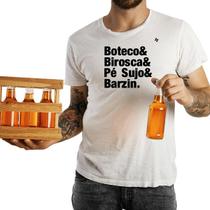 Camiseta masculina boteco, birosca, pé sujo e barzin