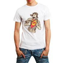 Camiseta Masculina Branca Chapolin Chaves Desenho 03