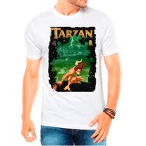 Camiseta Masculina Branca Desenho Tarzan Camiseta Masculina Branca Desenho Tarzan
