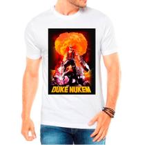 Camiseta Masculina Branca Duke Nukem Games Jogos