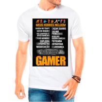 Camiseta Masculina Branca Gamer Games jogos 03