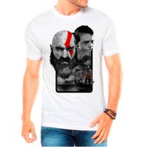 Camiseta Masculina Branca Kratos God of War 07