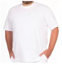 Camiseta Masculina Branca Lisa Básica XG 100% Algodão Premium