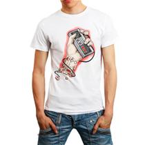 Camiseta Masculina Branca Master System jogos games