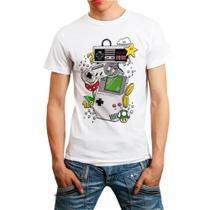Camiseta Masculina Branca Nintendo Game Boy Master System