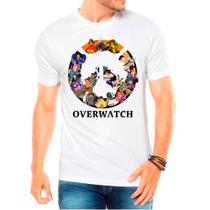 Camiseta Masculina Branca Overwatch Jogos Games 04