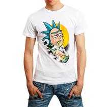 Camiseta Masculina Branca Rick and Morty 17