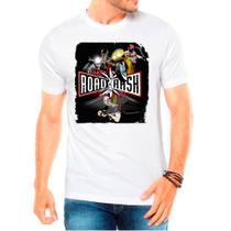 Camiseta Masculina Branca Road Rush Moto Jogos Games 02