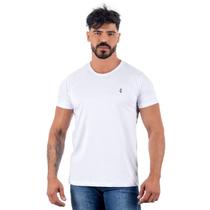 Camiseta Masculina Branco Casual Gola Careca Camisa Algodão Macia Quentinha e Confortável Trabalho Festa