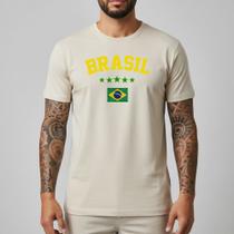 Camiseta Masculina Brasil Bandeira Futebol Copa 2026 Algodão 100 Streetwear Casual Premium Confortável Lifestyle Patriótico Camiseta Masculina Brasil Bandeira Futebol Copa 2026 Algodão 100 Streetwear Casual Premium Confortável Lifestyle Patriótico