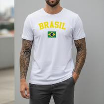 Camiseta Masculina Brasil Bandeira Futebol Copa 2026 Algodão Premium Streetwear Casual Confortável Lifestyle Respirável Moderno Camiseta Masculina Brasil Bandeira Futebol Copa 2026 Algodão Premium Streetwear Casual Confortável Lifestyle Respirável Moderno