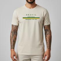 Camiseta Masculina Brasil Copa 2026 Pátria Amada Orgulho Nacional Streetwear Casual Urbana Premium Confortável Lifestyle