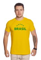 Camiseta Masculina Brasil Copa Techmalhas 100% Algodão CAMAGBREST2