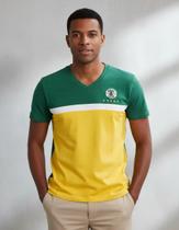 Camiseta masculina Brasil Decote V 100% Algodão