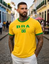 Camiseta Masculina Brasil Varias Cores Estilo em Algodão Premium