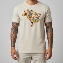 Camiseta Masculina Brasilidades Mapa Brasil Algodão Premium Camisa Nacional Casual Manga Curta Estilo Brasileiro Urbano Confortável Slim Fit Camiseta Masculina Brasilidades Mapa Brasil Algodão Premium Camisa Nacional Casual Manga Curta Estilo Brasileiro Urbano Confortável Slim Fit