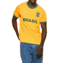 Camiseta Masculina Braziline Brasil Amarela - 0230 Camiseta Masculina Braziline Brasil Amarela - 0230
