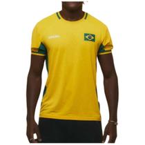 Camiseta Masculina Braziline Brasil Amarela - 0230 Camiseta Masculina Braziline Brasil Amarela - 0230