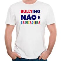 Camiseta masculina bullying não é brincadeira camisa