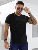 Camiseta Masculina C/logomania Brilhante Lançamento Pit Bull-81968