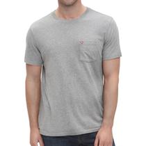 Camiseta Masculina Camisa Básica Com Bolso Algodão Premium