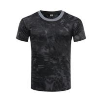 Camiseta Masculina Camuflada 3d Oversized Casual Gola Redonda Manga Curta Verão Moda Ao Ar Livre