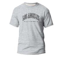 Camiseta Masculina Casual Adulto, Infantil e Plus Size Los Angeles California