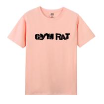 Camiseta Masculina Casual Algodão Fio Penteado GYM RAT